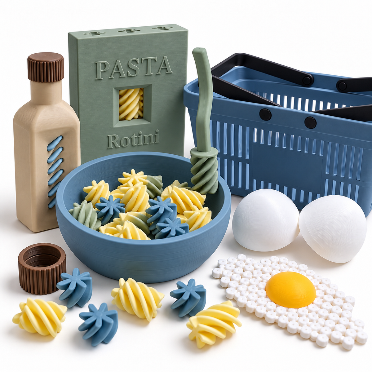 3D Printed Pasta sensory play food - #2