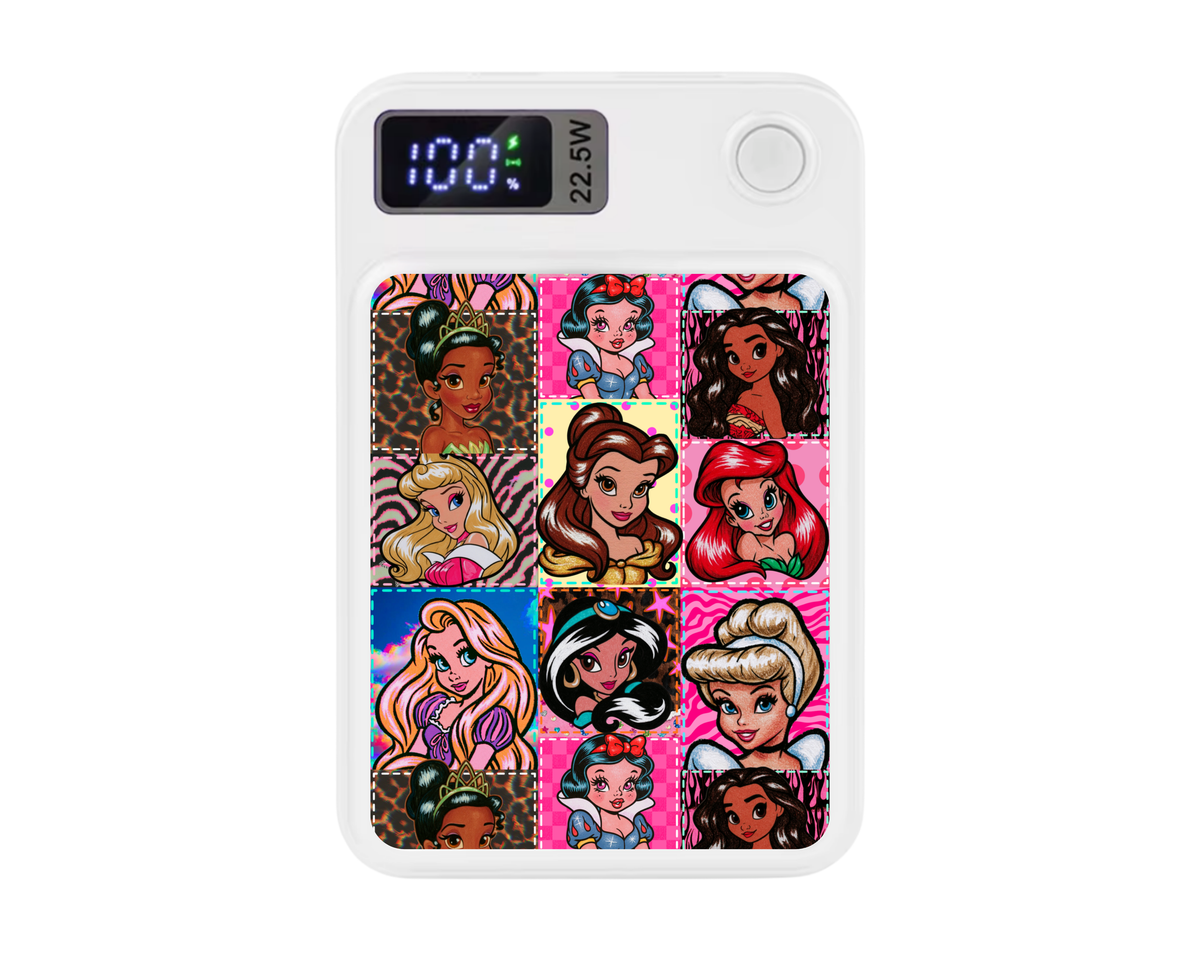 MagSafe Power bank chargers- Patch work retro Princess's