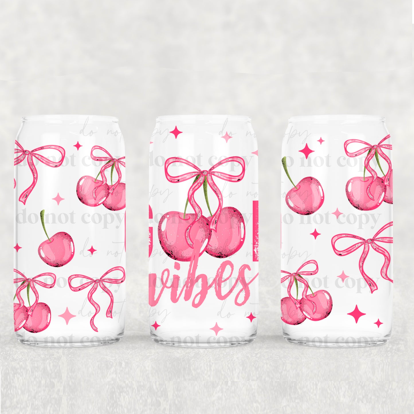 16oz Frosted can glass- Good vibes