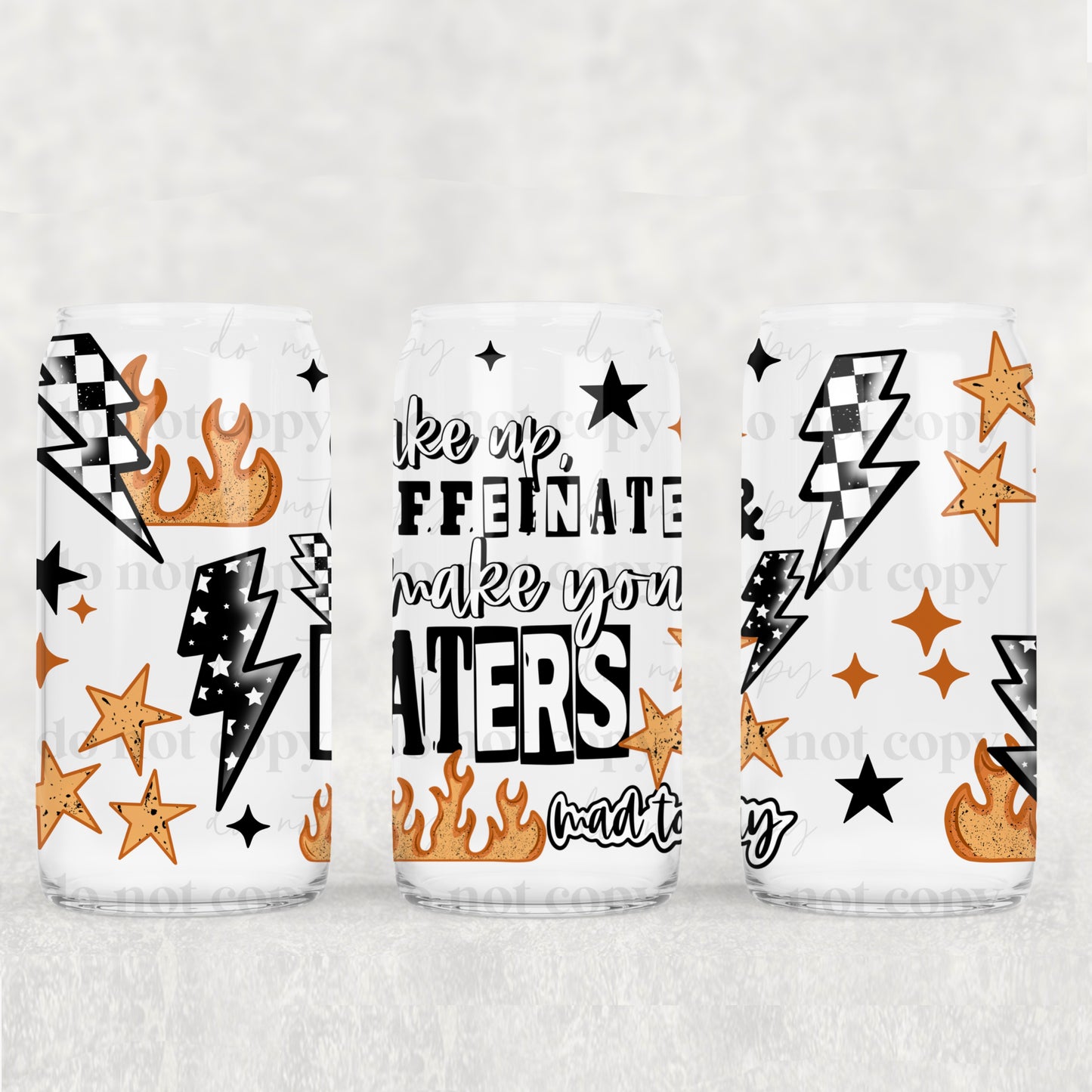16oz Frosted can glass- Make your haters mad