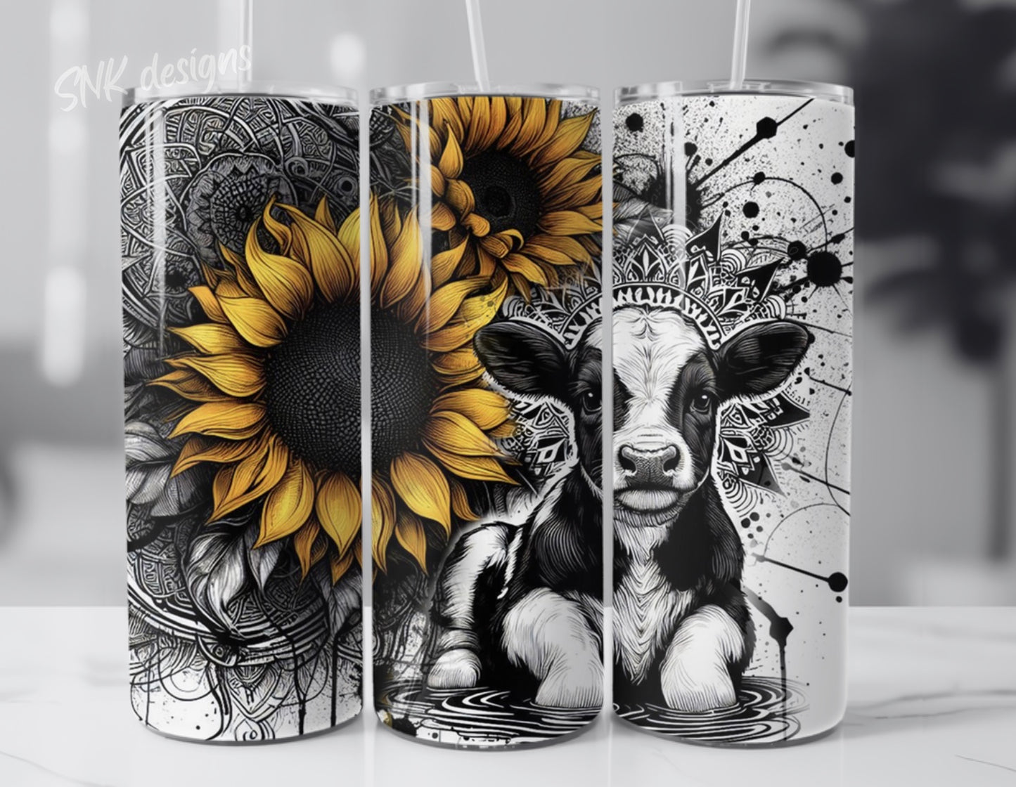 20oz Tumbler- Dairy cow
