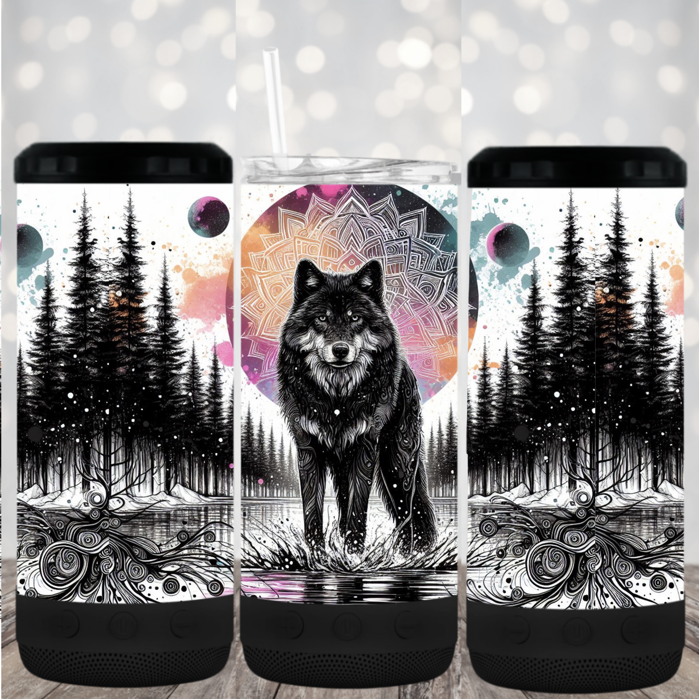 4 in 1 Tumbler with Bluetooth speaker- #67