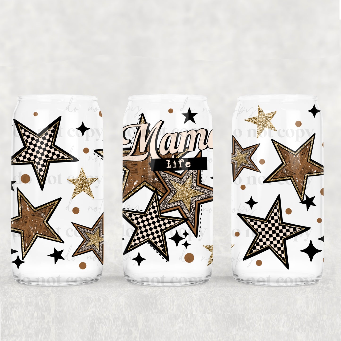 16oz Frosted can glass- MAMA Life