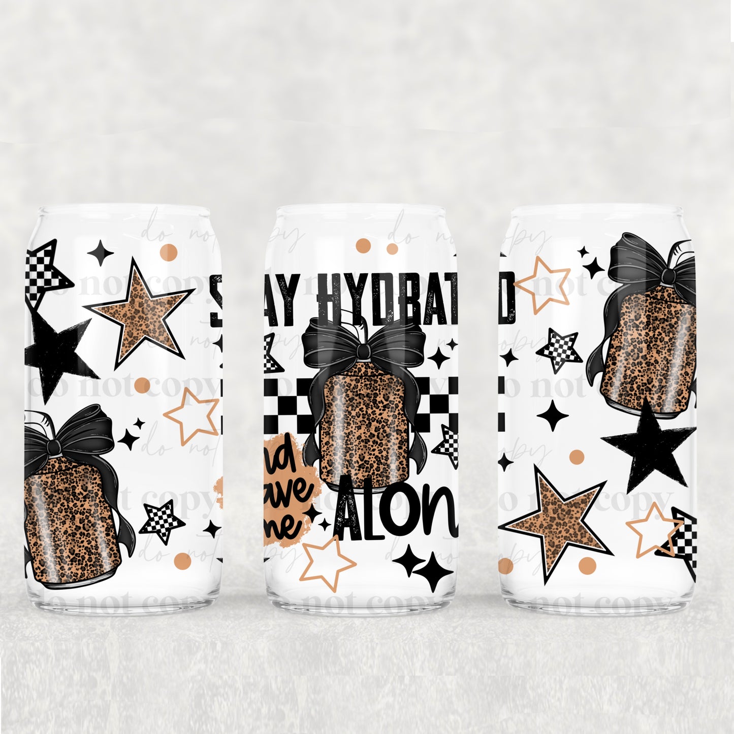 16oz Frosted can glass- Stay hydrated