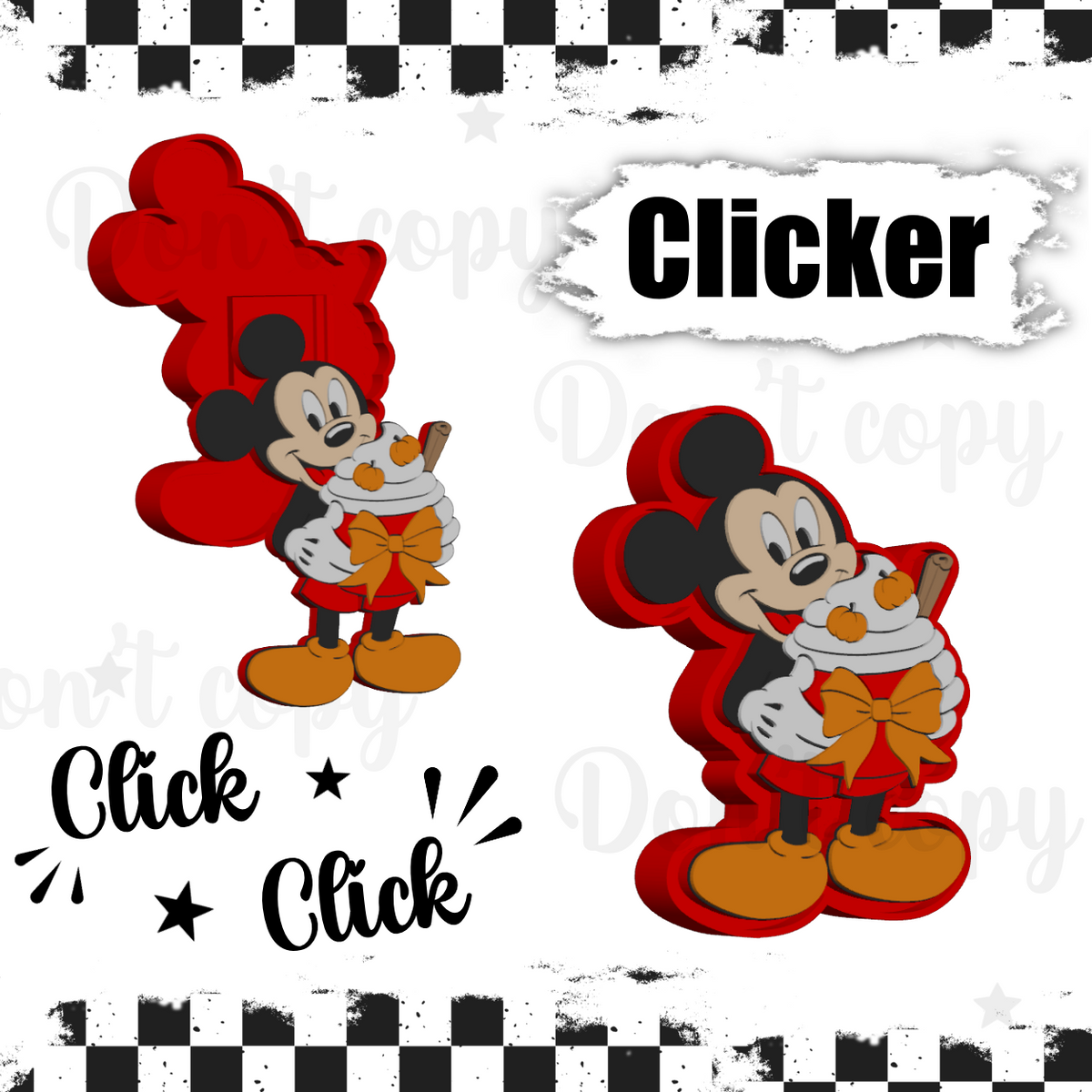 3D Printed fidget clickers- Fall mouse