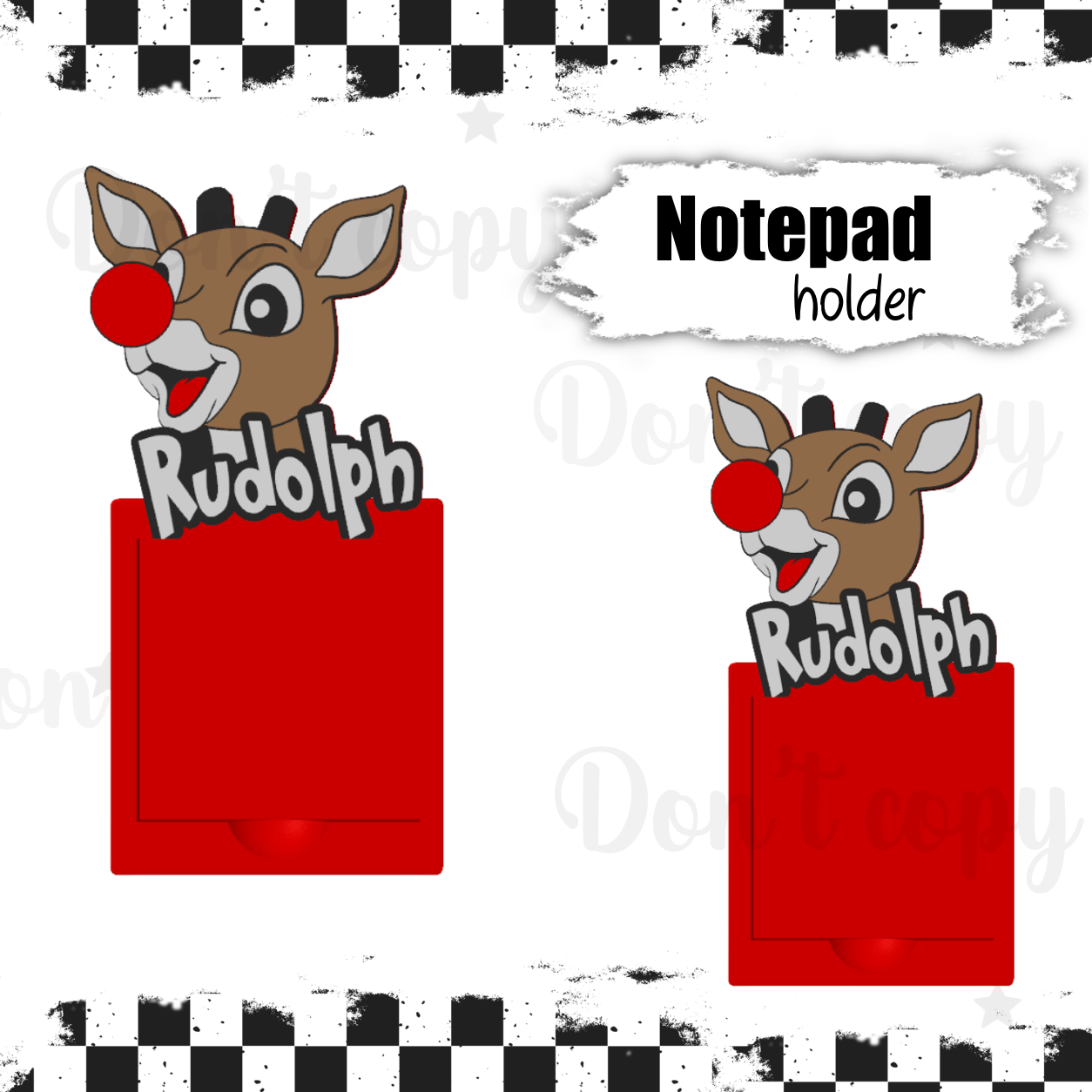 3D Printed notePad holder- Red nose