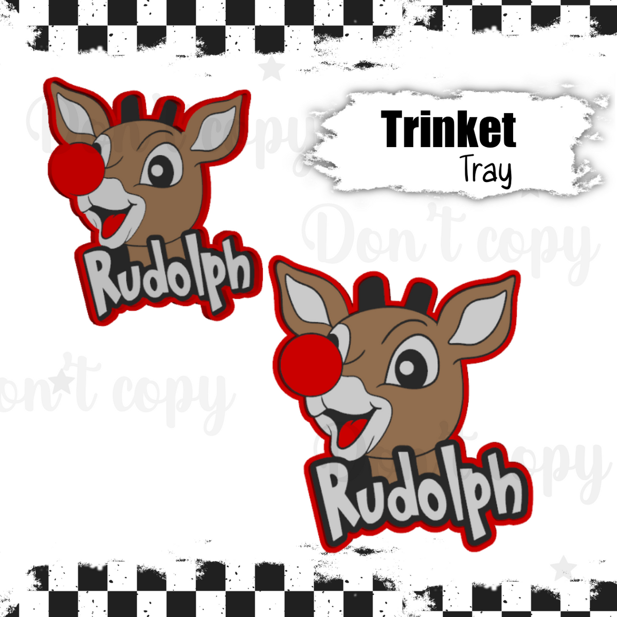 3D Printed Trinket trays - Red nose