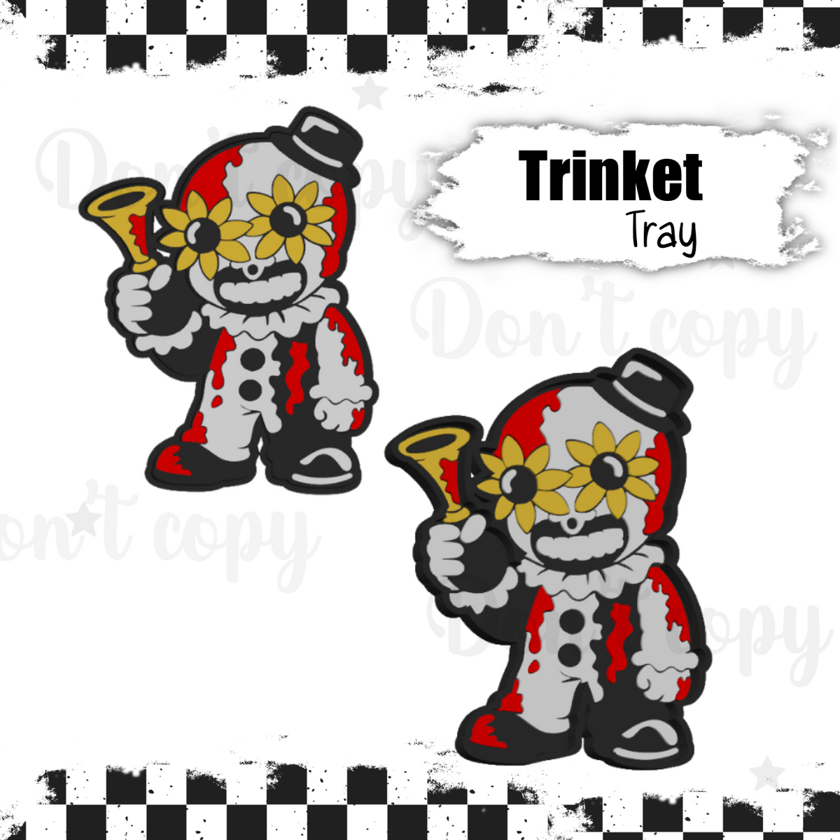 3D Printed Trinket trays - Terrifying clown