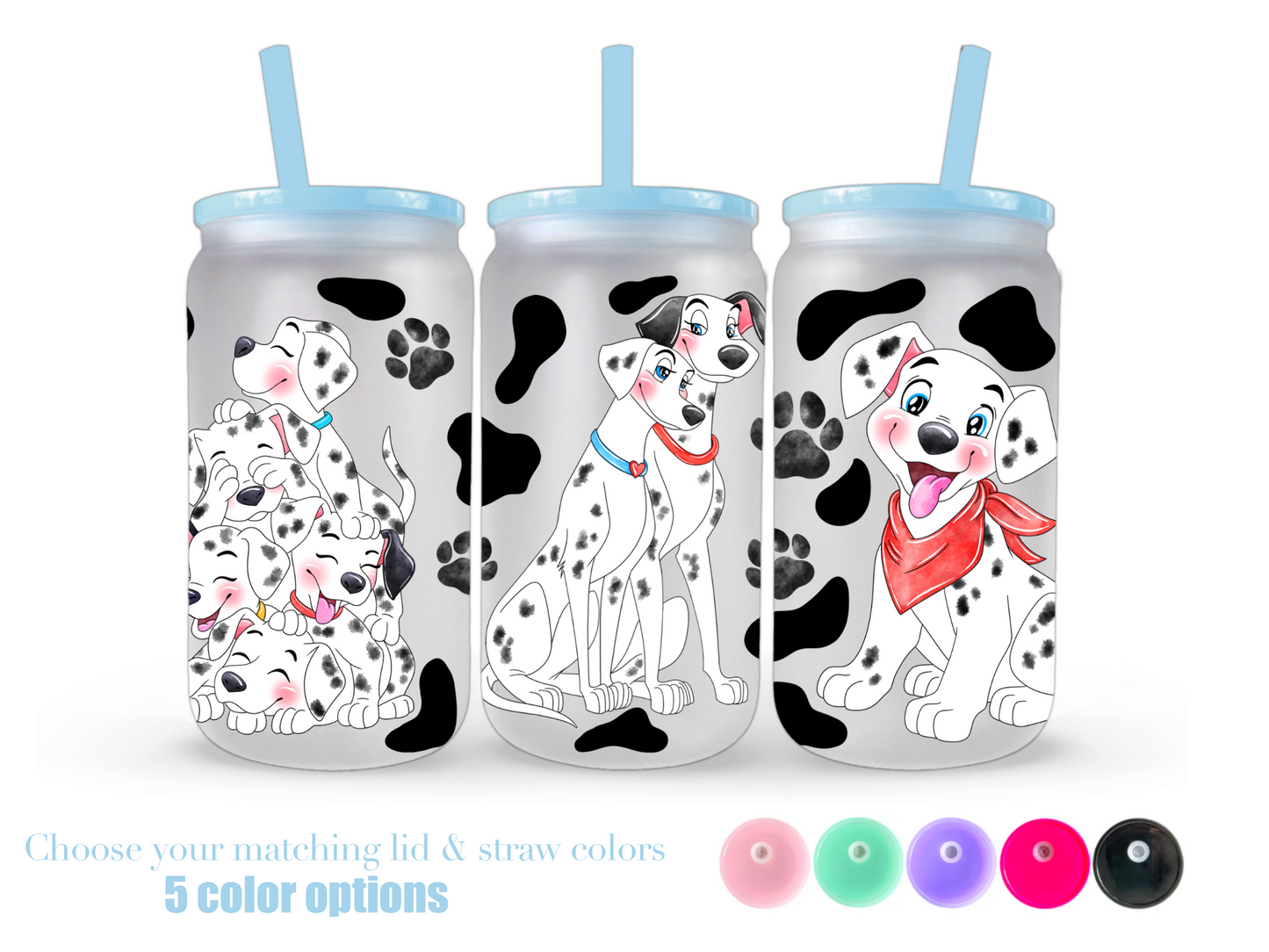 16oz Frosted can glass- Character 26