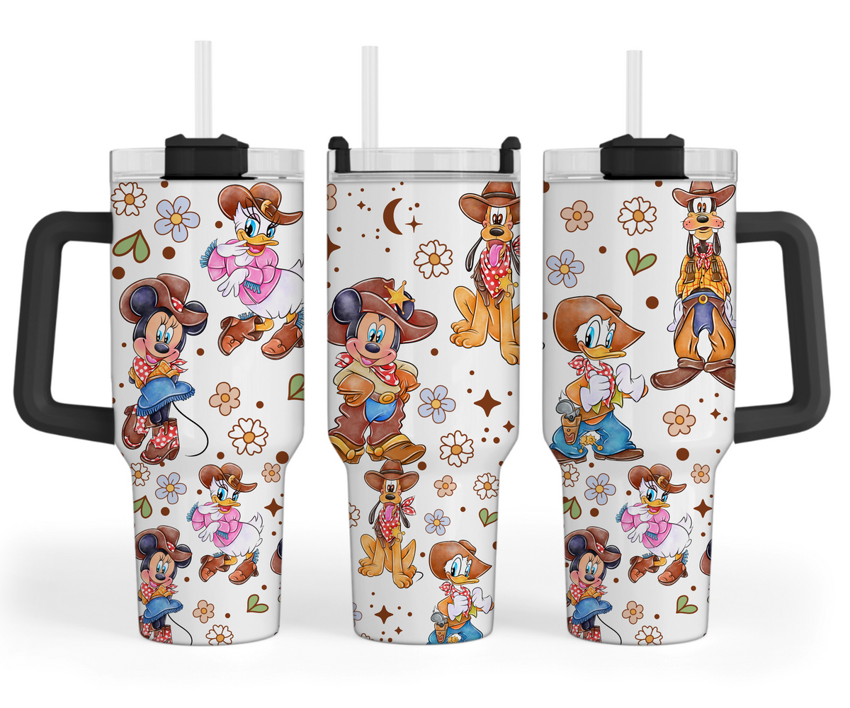 40oz Tumbler- Western mouse