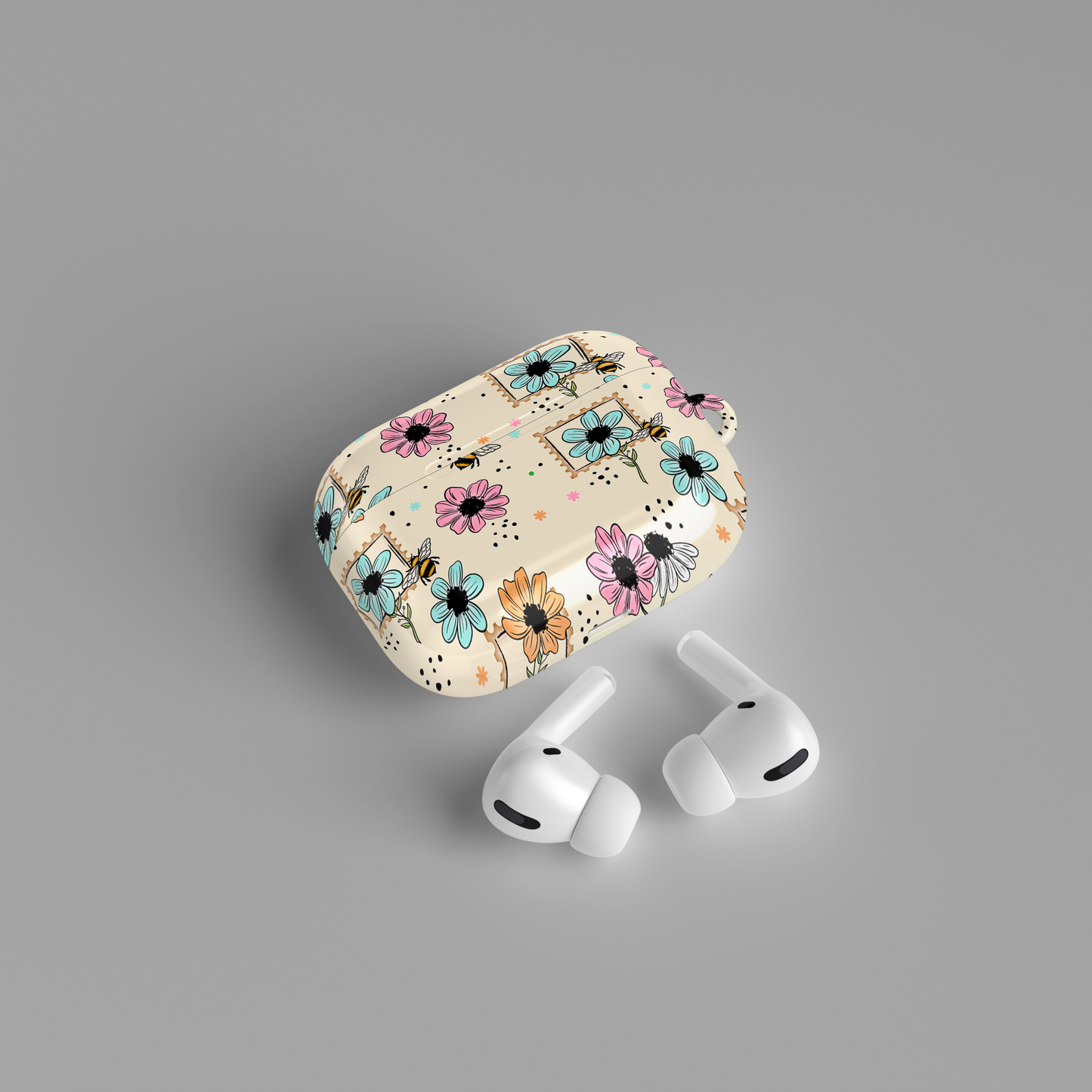 AirPods case - Floral stamps