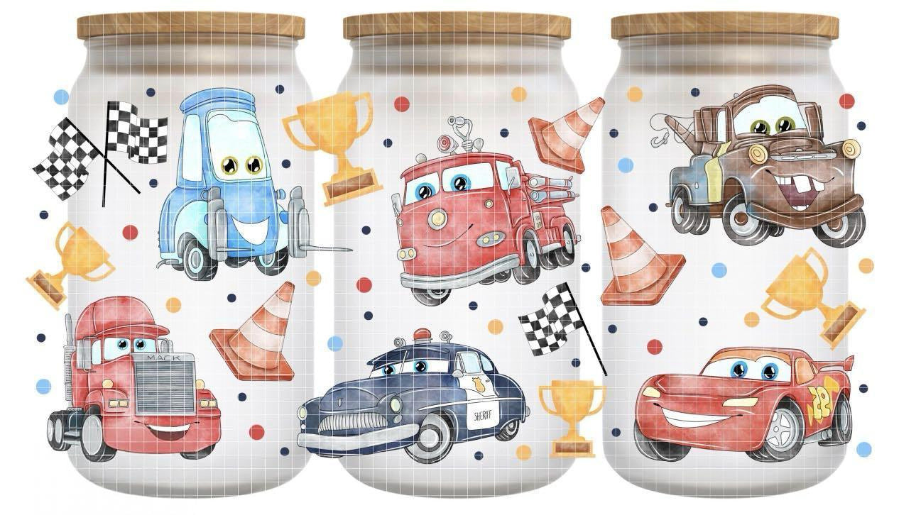 16oz Frosted can glass- Character 5