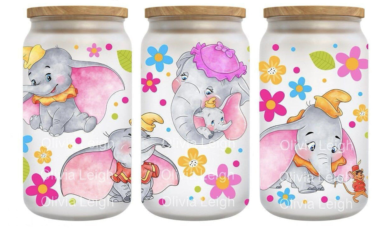 16oz Frosted can glass- Character 20