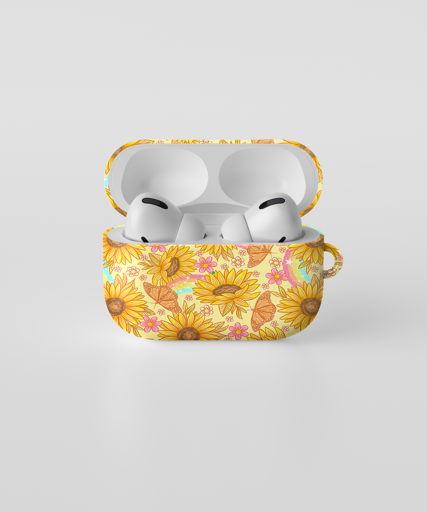 AirPods case - Sunflower butterflies
