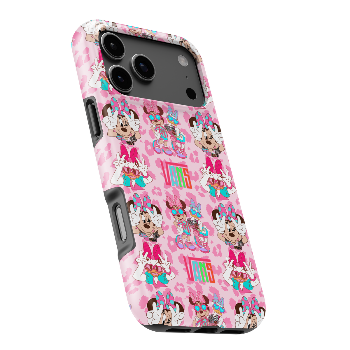 MagSafe Tough Phone case - Retro Pink cheetah print mouse