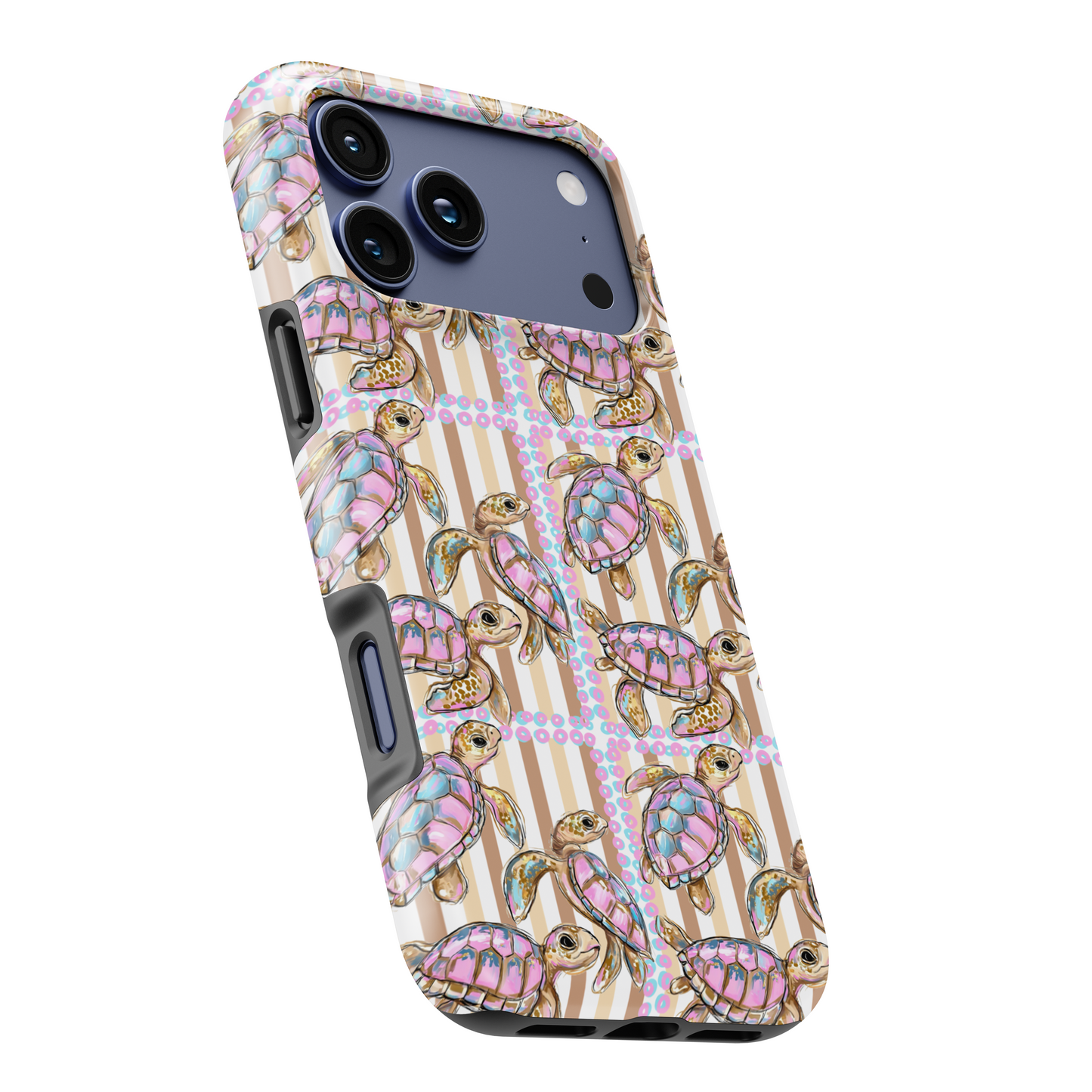 MagSafe Tough Phone case - Pastel cute turtles