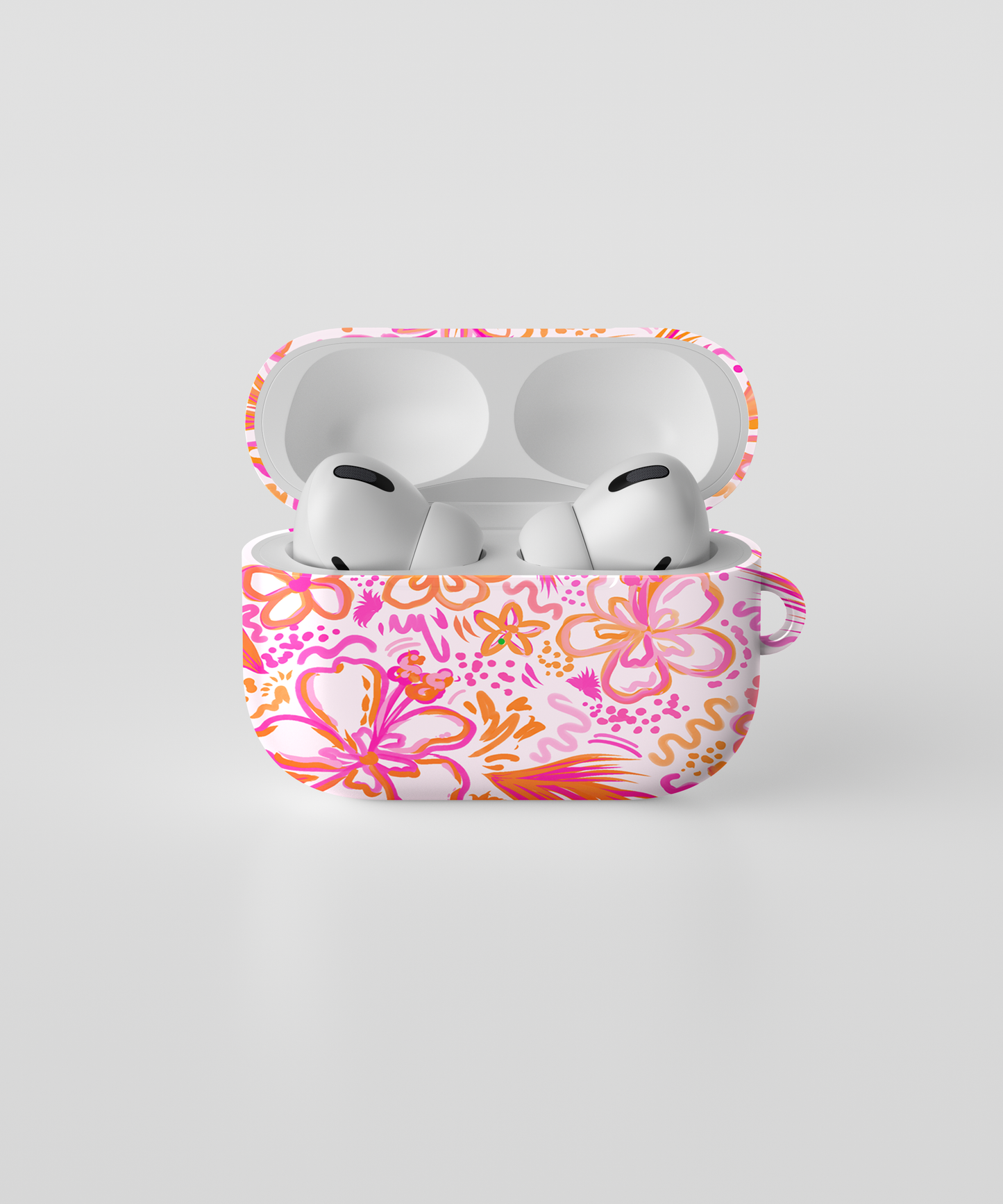 AirPods case - Pink and orange beach florals