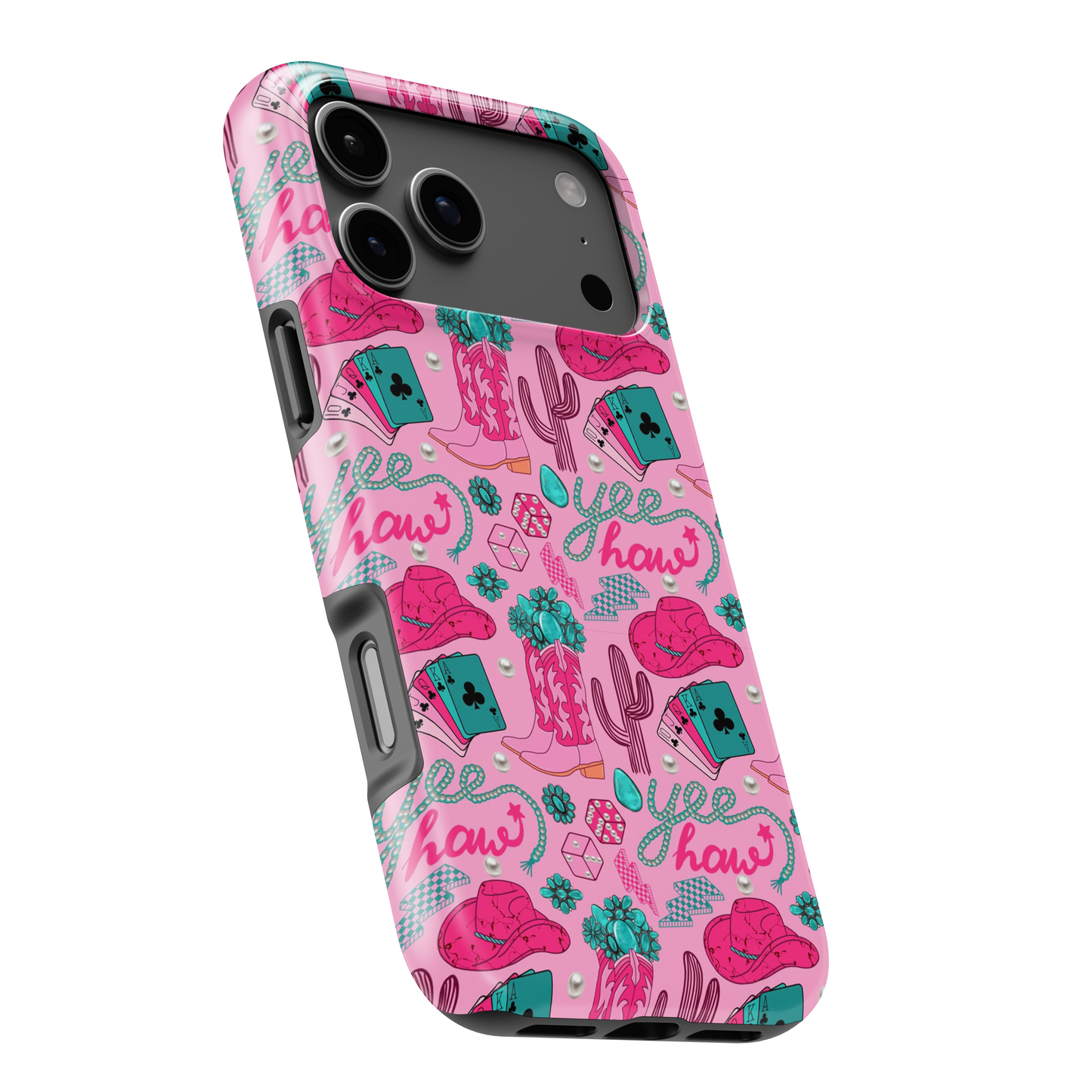MagSafe Tough Phone case - Pink western Yee Haw