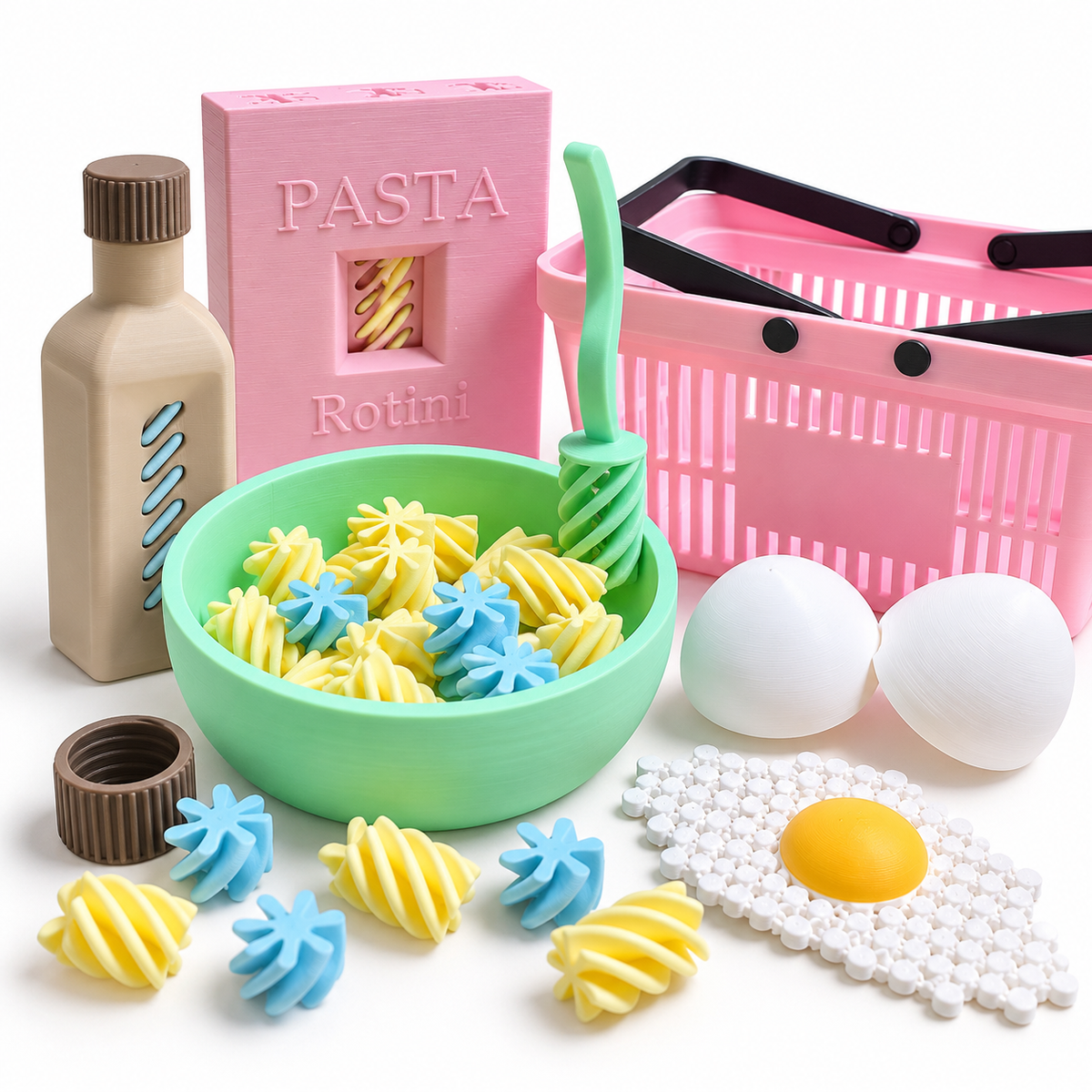 3D Printed Pasta sensory play food - #3