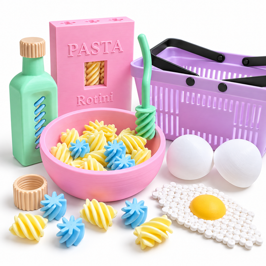 3D Printed Pasta sensory play food - #1