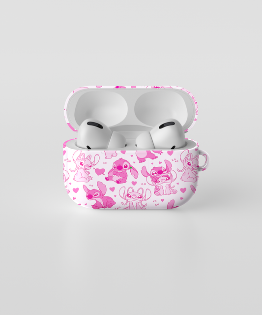 AirPods case - Blue and pink colorful aliens 2