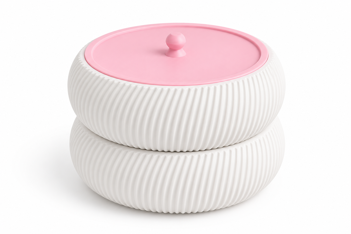 Vanity makeup organizers- Round stackable trinket dish