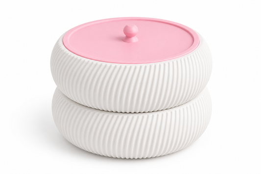 Vanity makeup organizers- Round stackable trinket dish