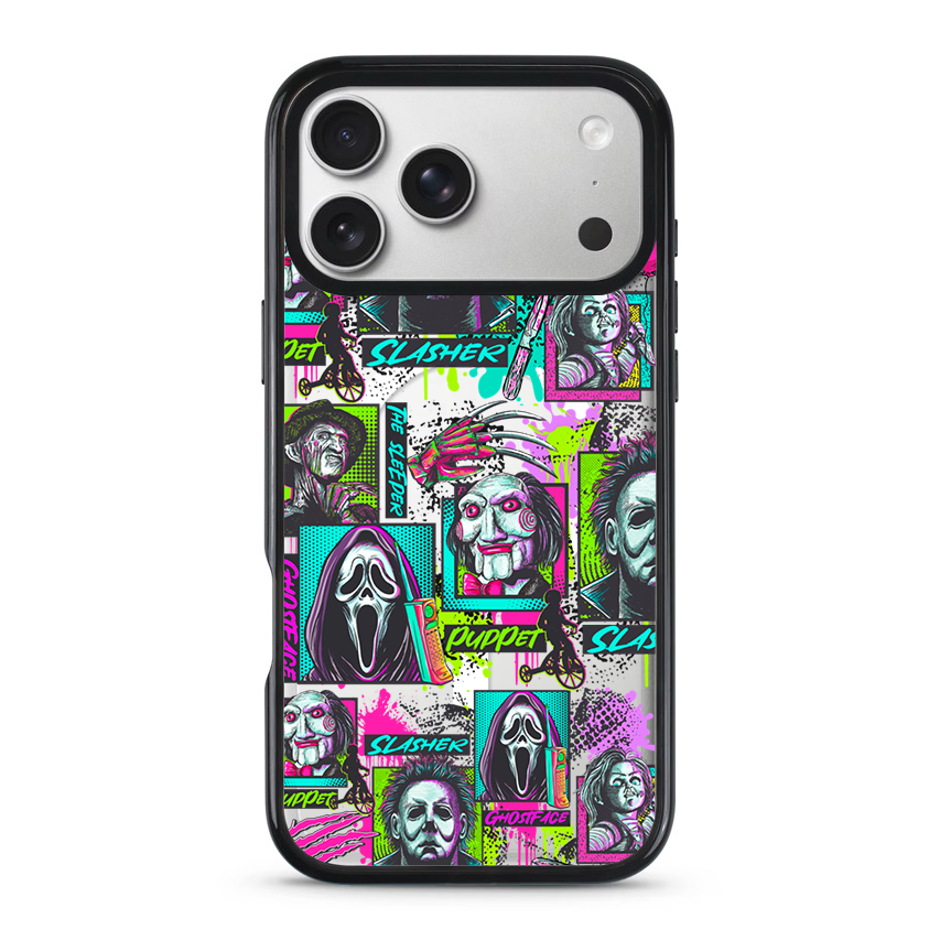 Clear MagSafe Phone case- Neon Halloween