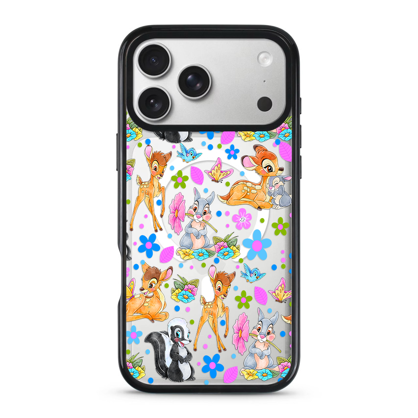 Clear MagSafe Phone case- Colorful Deers