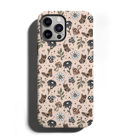 MagSafe Tough Phone case - Cottagecore mushrooms