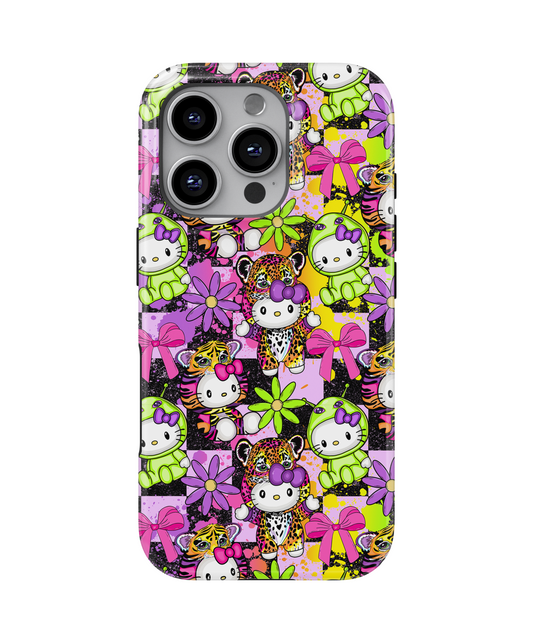 MagSafe Tough Phone case - Colorful kitty