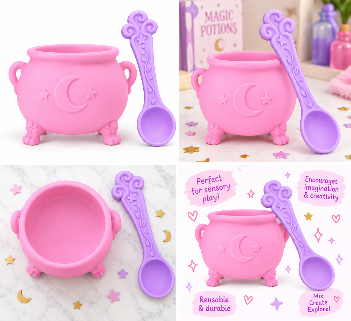 Kids sensory interactive potion sets - Large Mixing bowl & Spoon