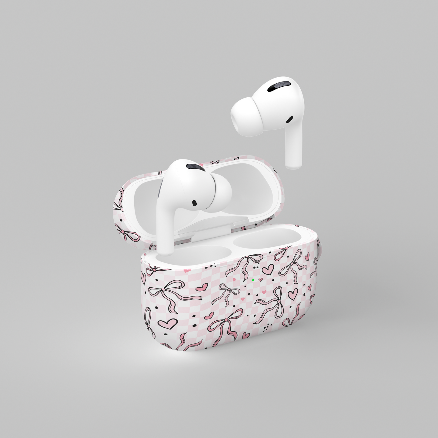 AirPods case - Pink checker bows