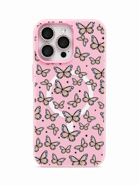 Colored UV printed phone case - Pastel Butterflies