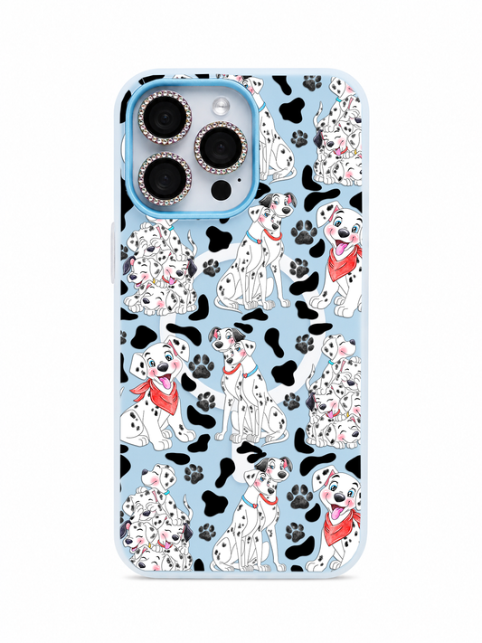 Colored UV printed phone case - Dalmations