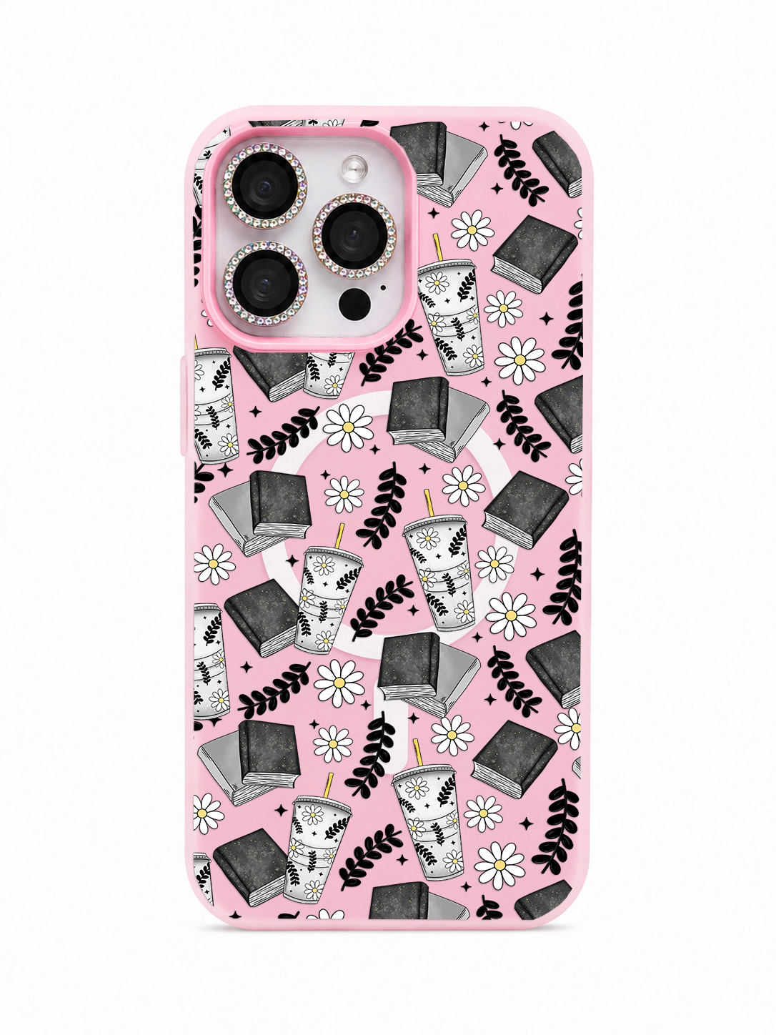 Colored UV printed phone case - Cottagecore Books & coffee