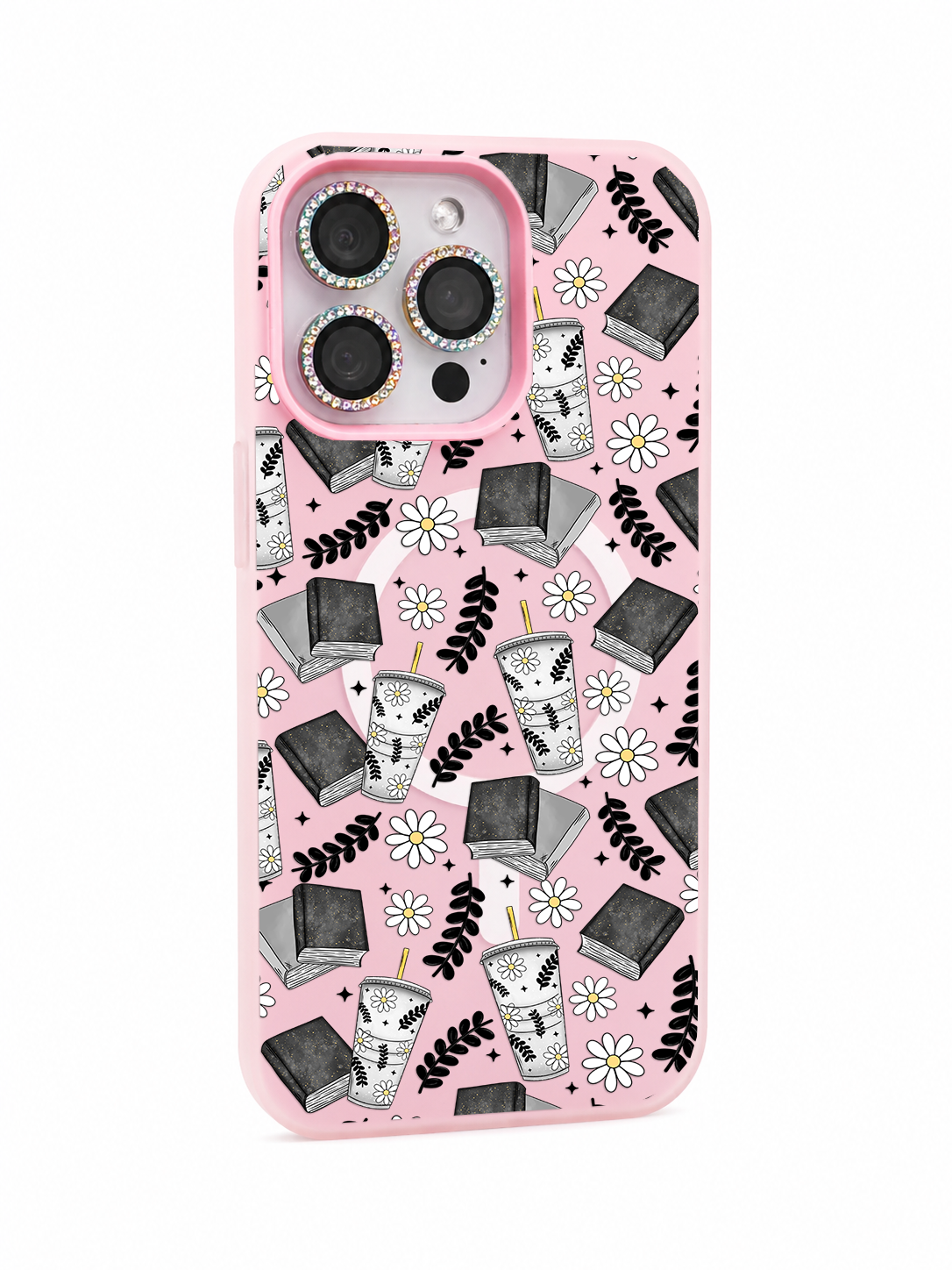 Colored UV printed phone case - Cottagecore Books & coffee