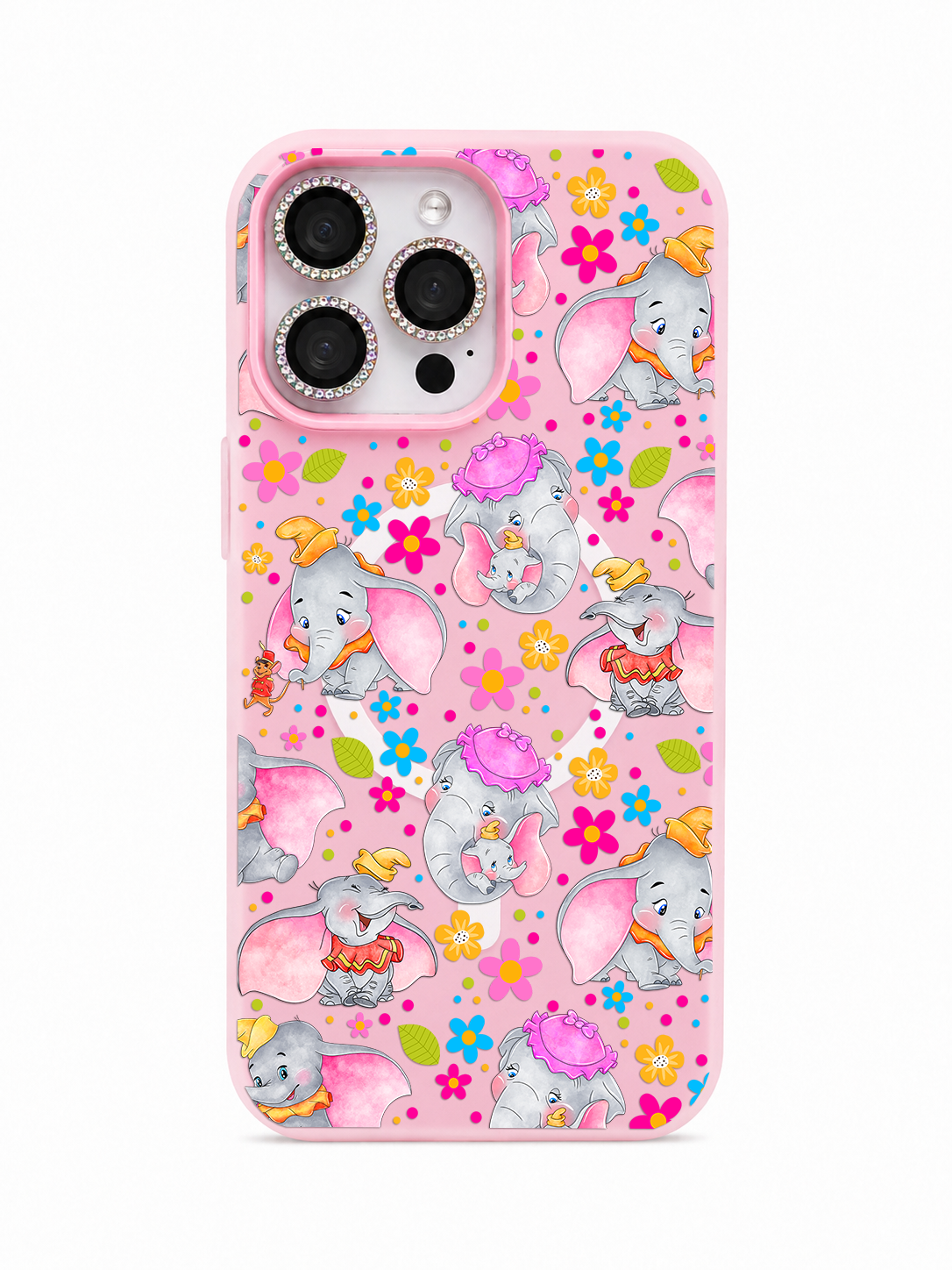 Colored UV printed phone case - Cute elephant