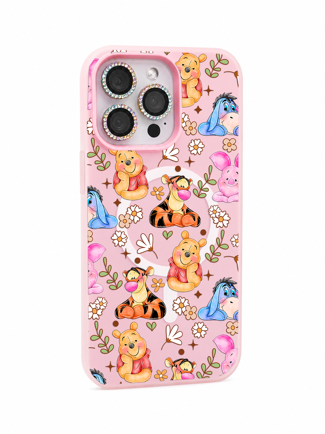 Colored UV printed phone case - Floral Honey Bear & fiends