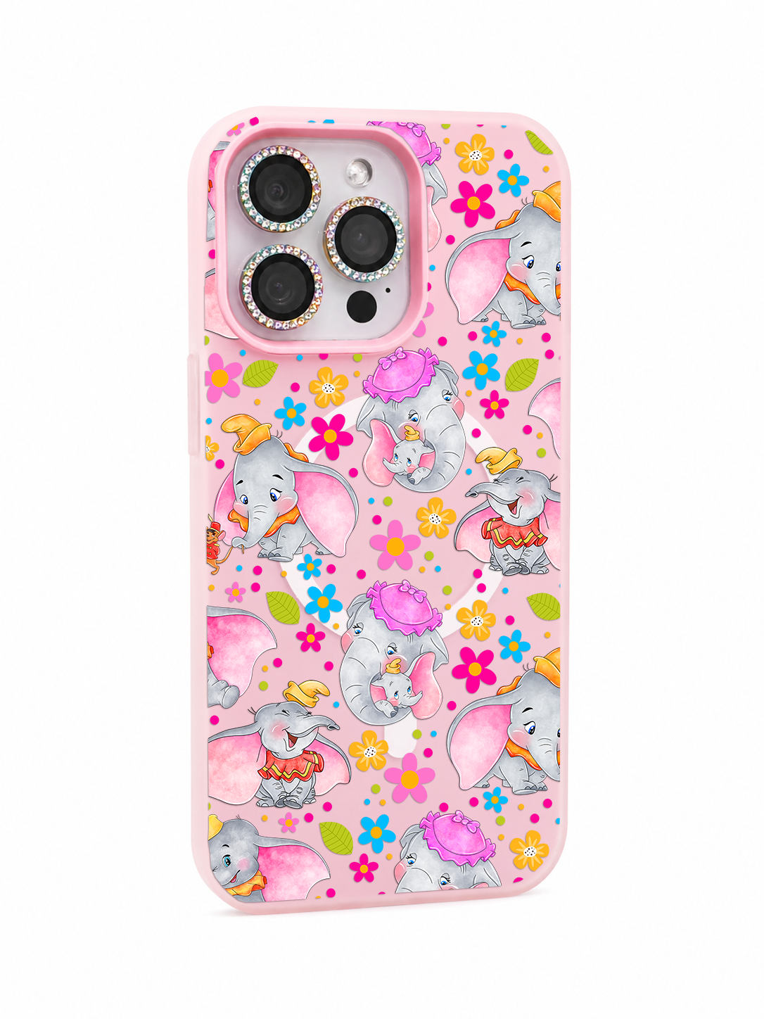 Colored UV printed phone case - Cute elephant