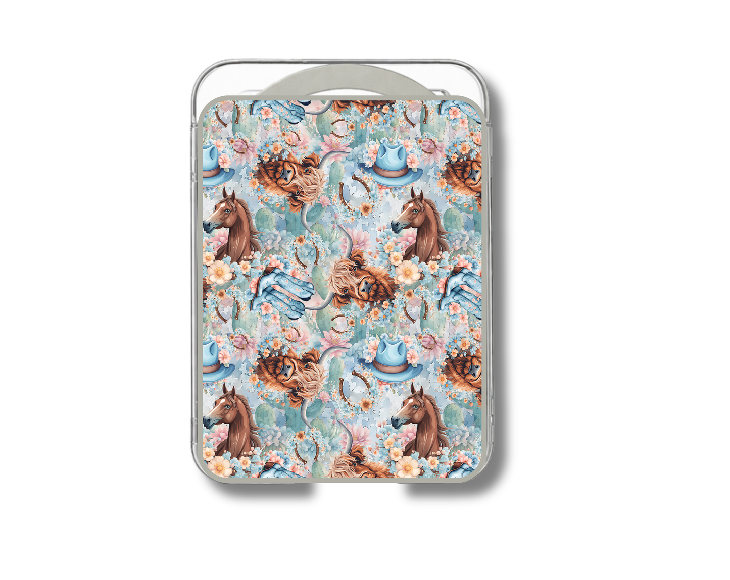 MagSafe card holder- Blue western