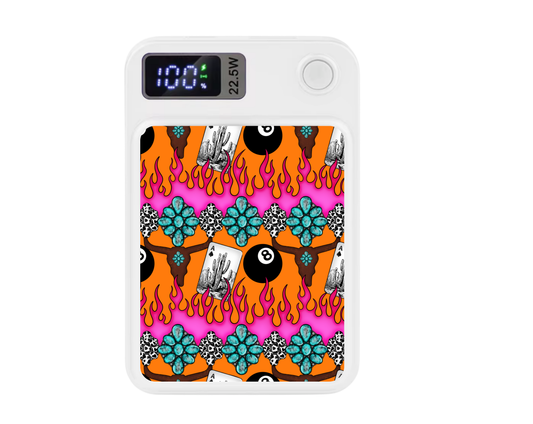 MagSafe Power bank chargers- Neon western flames