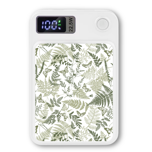 MagSafe Power bank chargers- Sage green florals