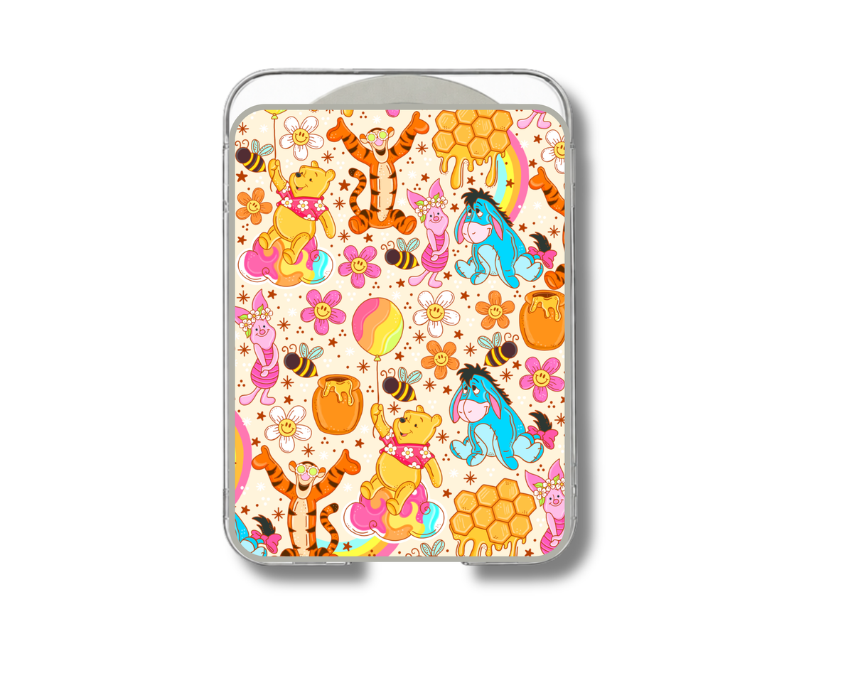 MagSafe card holder- Rainbow honey bear