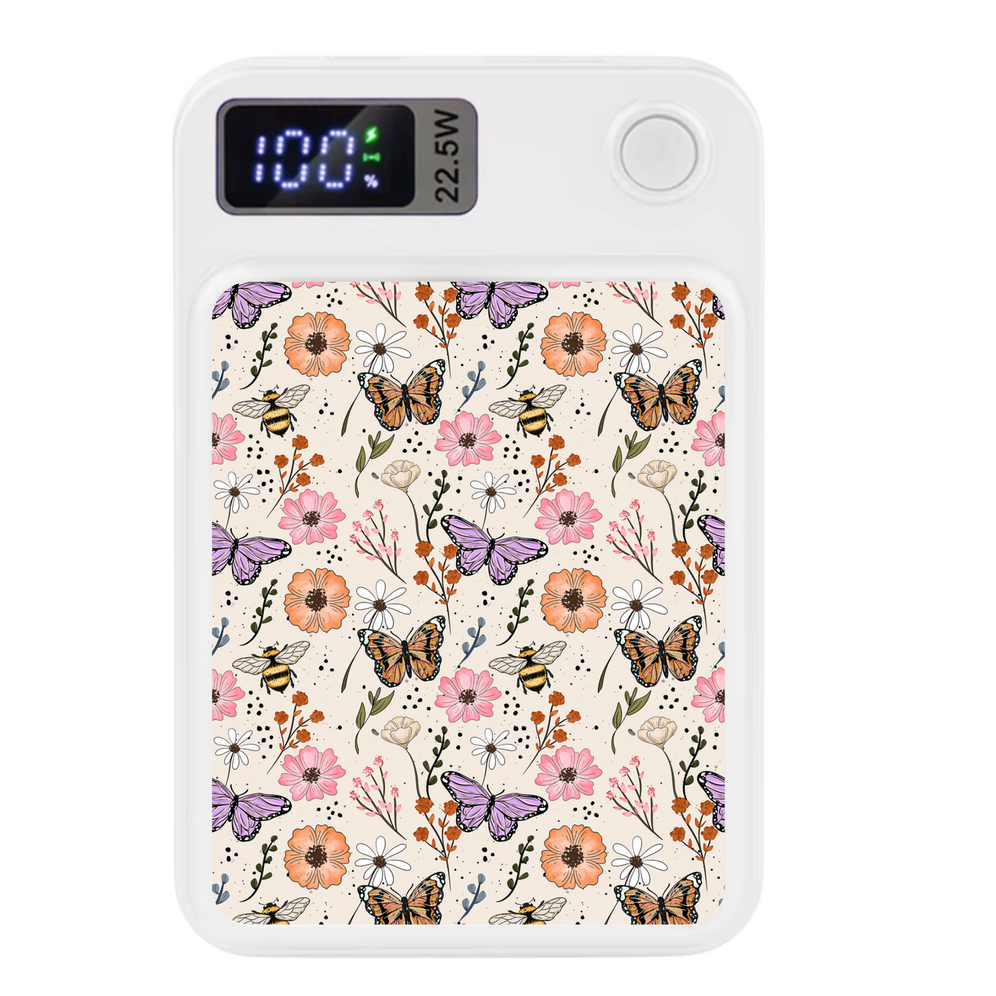 MagSafe Power bank chargers- Purple butterfly florals