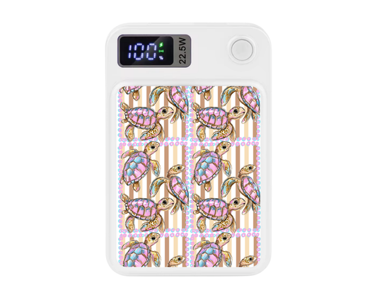 MagSafe Power bank chargers- Pastel cute turtles
