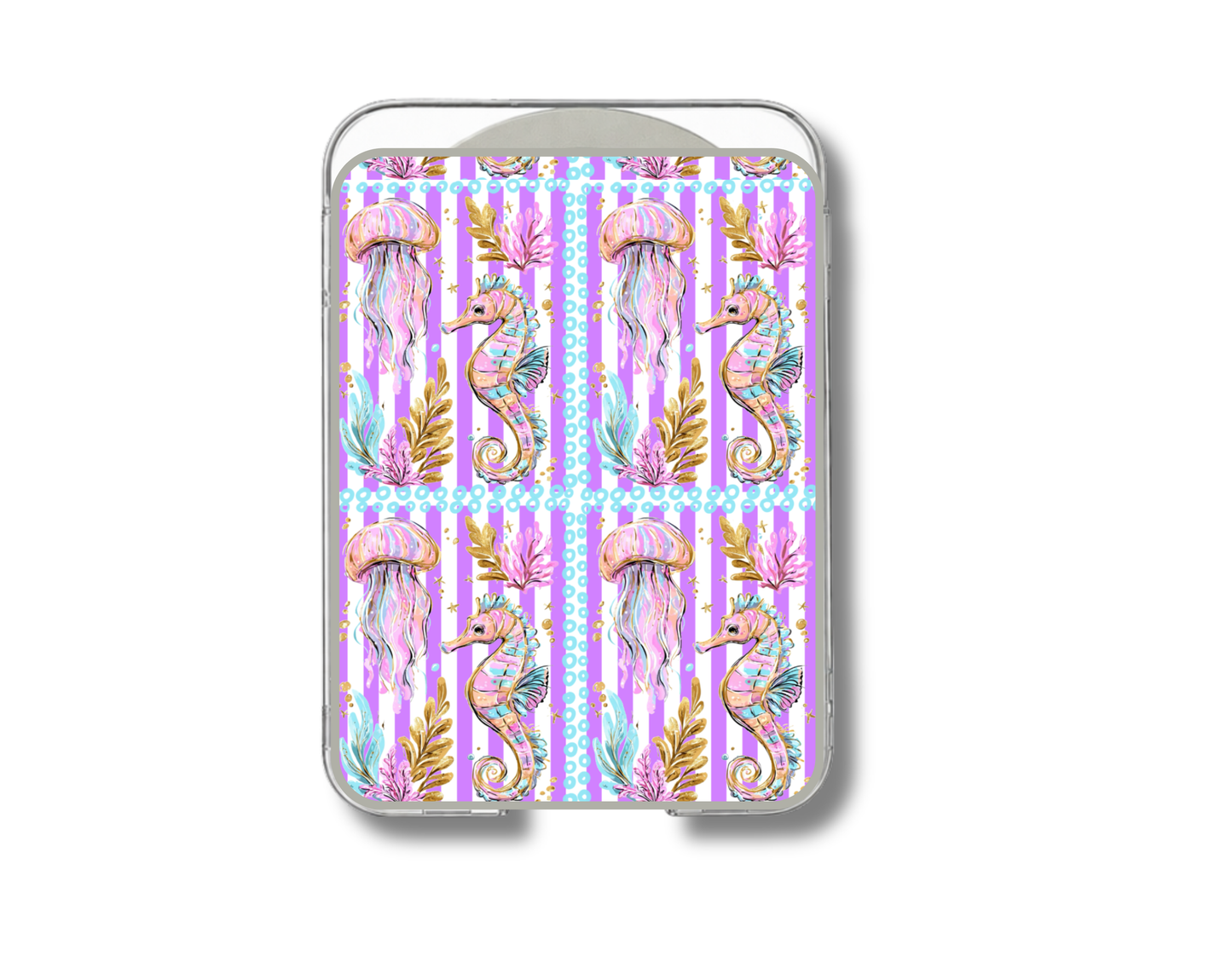 MagSafe card holder- Cute seahorse & Jellyfish