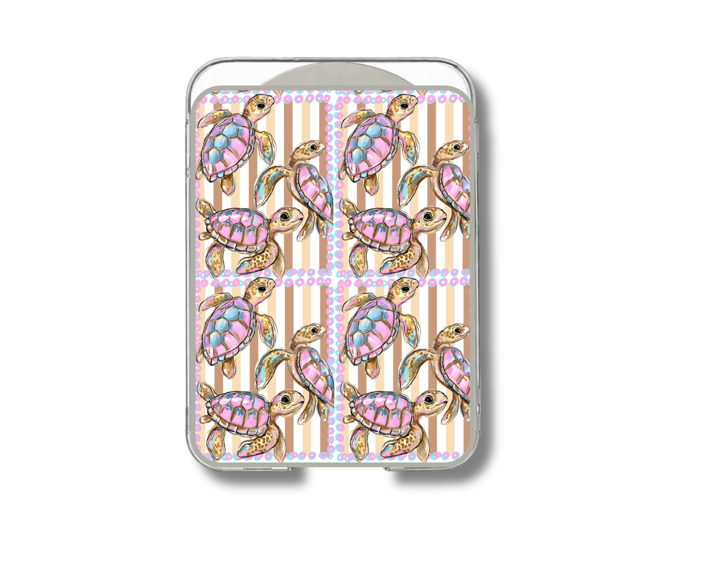 MagSafe card holder- Pastel cute turtles