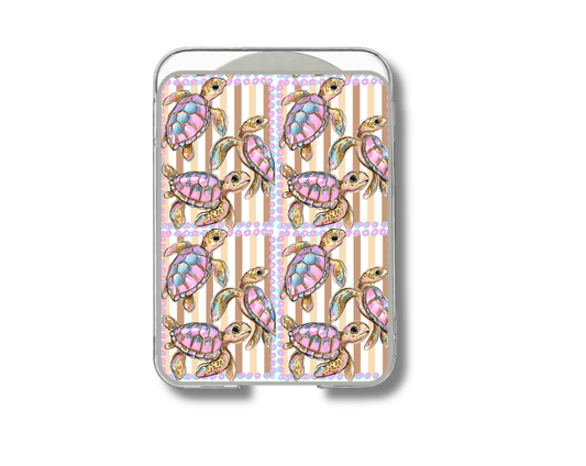 MagSafe card holder- Pastel cute turtles
