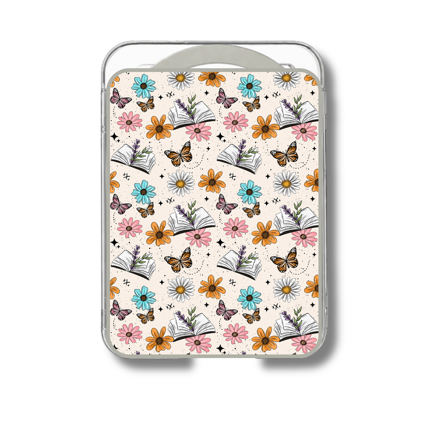 MagSafe card holder- Spring floral books